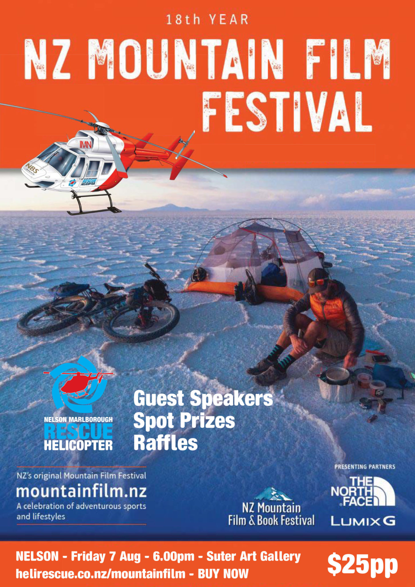 Mountain Film Festival Ticket Nelson Marlborough Rescue Helicopter Trust
