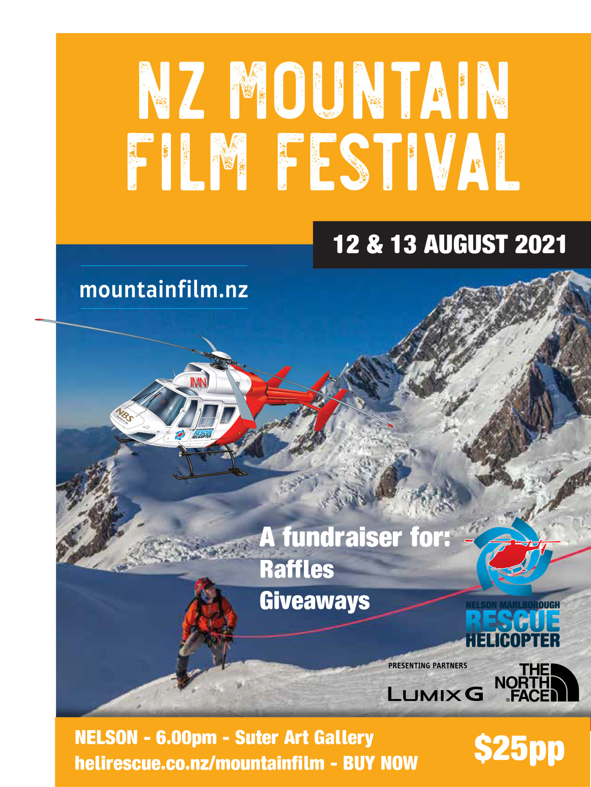 NZ Mountain Film Festival Ticket August 2021